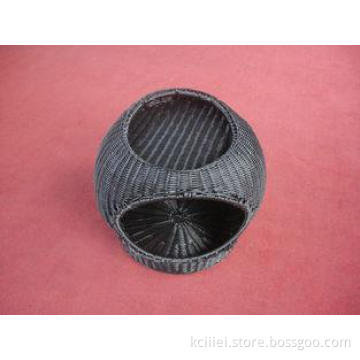 Small Fashionable Wicker Pet Bed , Home Garden Dog Furnitur